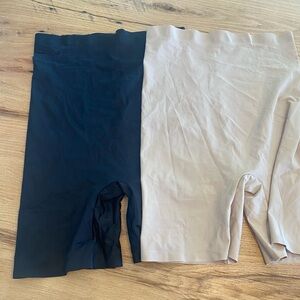 Elegant Black and‎ Tan Shapewear Shorts